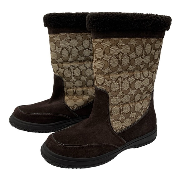 Coach Women's Sherman Signature Cold Weather Boots Size 8 B - Picture 3 of 15